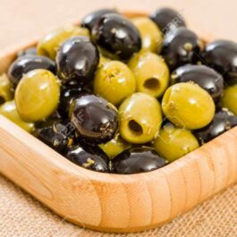 BOTTEGA PITTED BLACK&GREEN MARINATED OLIVES 300GR