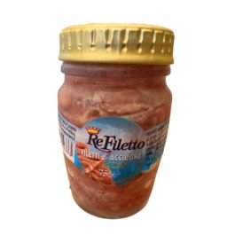 REFILETTO ANCHOVY FILLETS IN SUNFLOWER OIL JAR 78GR